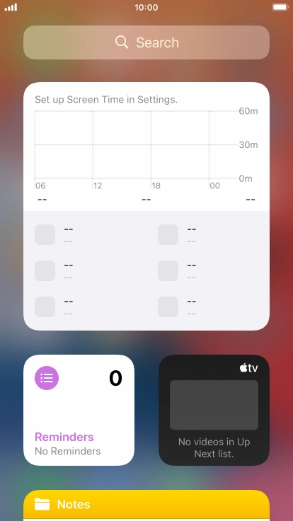 Slide your finger upwards on the screen.