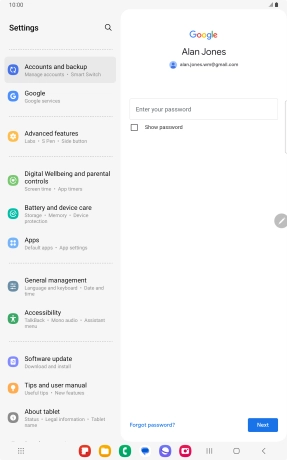 Press the field below 