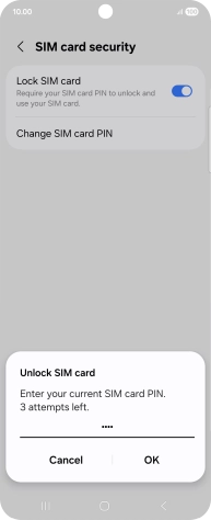 Key in your PIN and press OK.