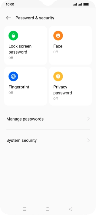 Press System security.