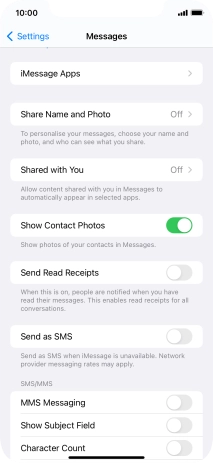 Press the indicator next to 