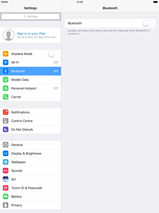 Press the indicator next to 