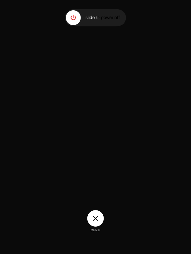 Press and drag the power off icon right.
