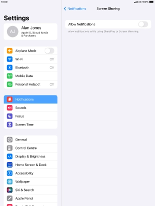 Press the indicator next to 