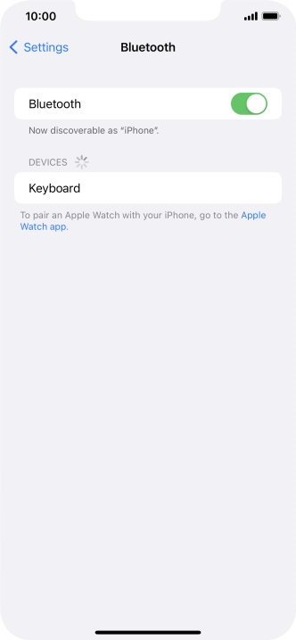 Press the required Bluetooth device and follow the instructions on the screen to pair the device with your phone.