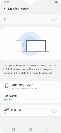 Press the menu icon.