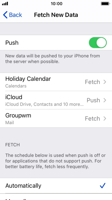 Press the indicator next to 
