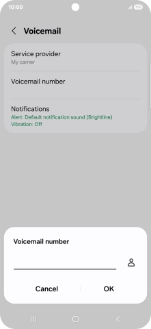 Key in +61414121121 and press OK.