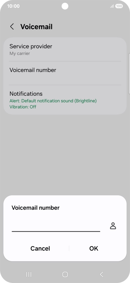 Key in +61414121121 and press OK.