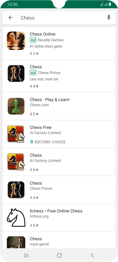 Press the required app.
