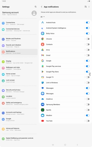 Press the drop down list.