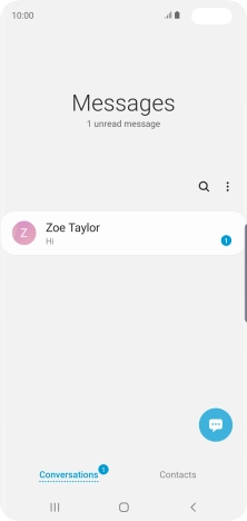 Press the menu icon.