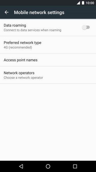 Press Access point names.