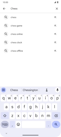 Key in the name or subject of the required app and press the search icon.