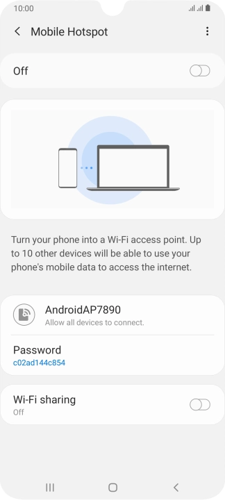 Press the menu icon.