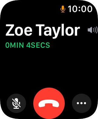 Press the end call icon.