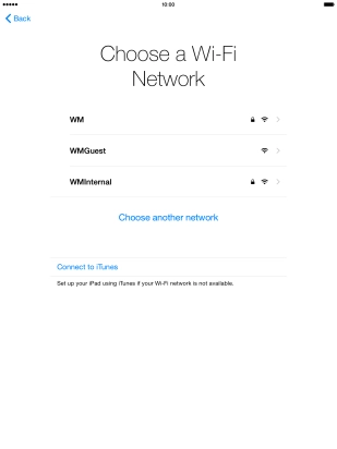 Press the required Wi-Fi network.