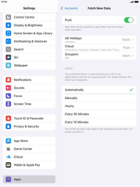 Press the indicator next to 