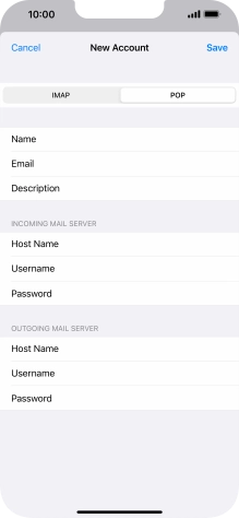 Press Save. Your email account has now been set up. To select more settings for incoming and outgoing server, proceed with the following steps.