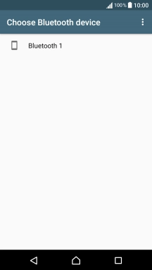 Press the required Bluetooth device and wait while the file is transferred.