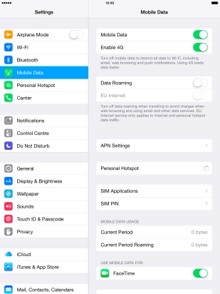 Press the indicator next to 