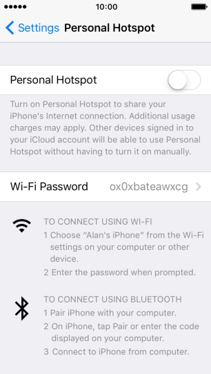Press the indicator next to 