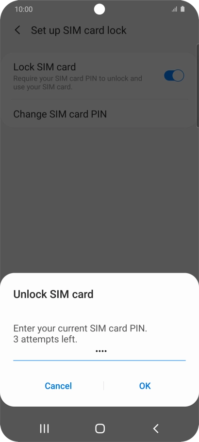 Key in your PIN and press OK.