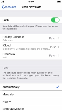 Press the indicator next to 