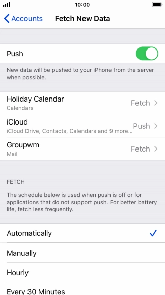 Press the indicator next to 