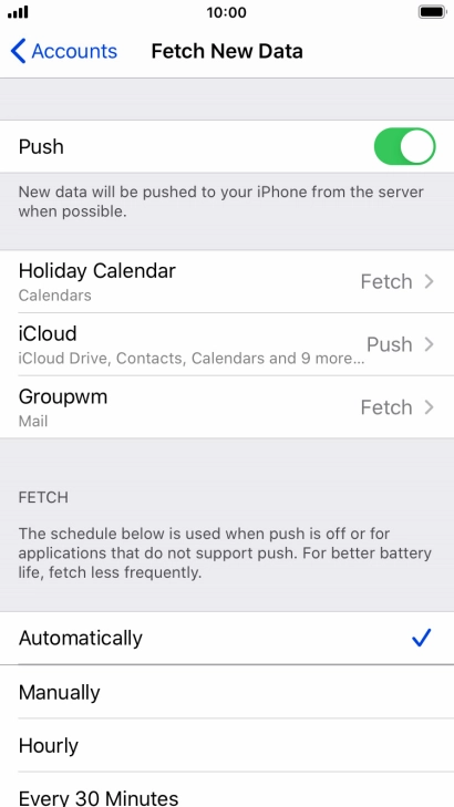 Press the indicator next to 