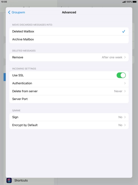 Press the indicator next to 