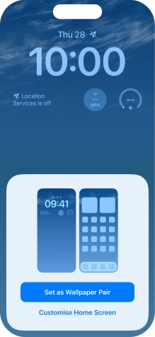 To use the same colour theme on the home screen, press Set as Wallpaper Pair.