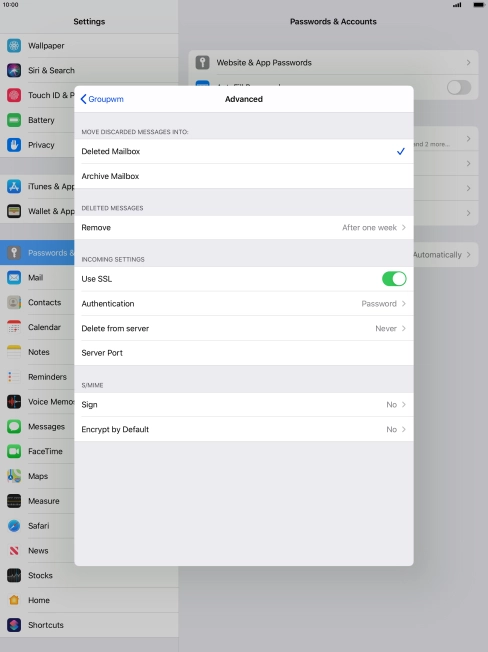 Press the indicator next to 