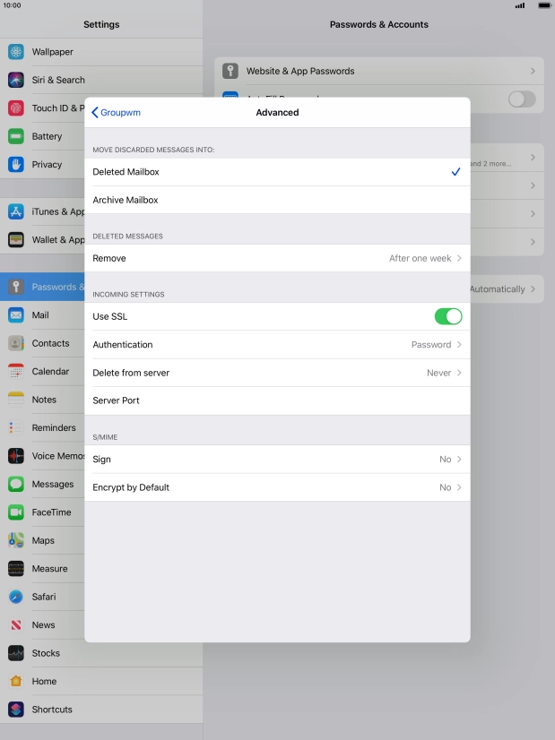 Press the indicator next to 