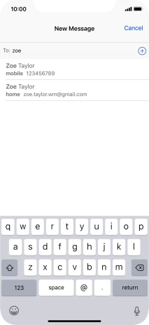 Press the required contact.