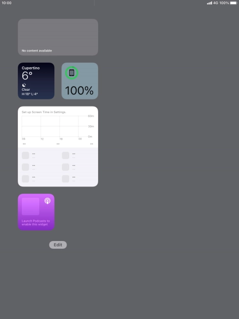 Press the required widget and drag it on top of another widget.