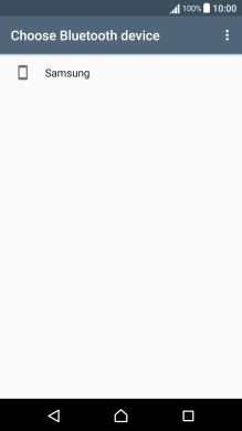 Press the required Bluetooth device and wait while the file is transferred.