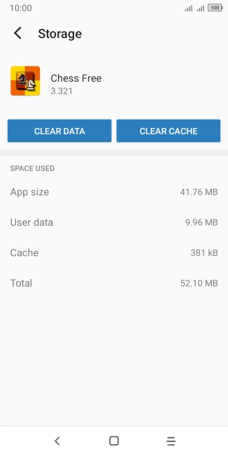 Press CLEAR CACHE.