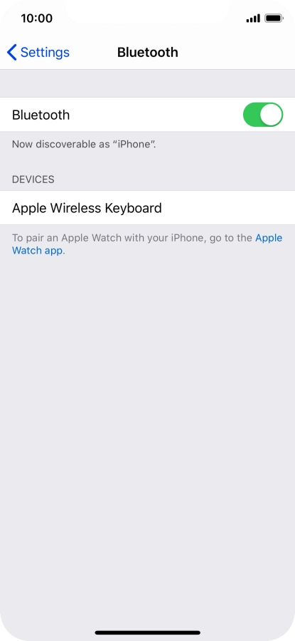 Press the required Bluetooth device and follow the instructions on the screen to pair the device with your phone.