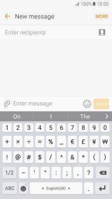 Press the required numbers and symbols.