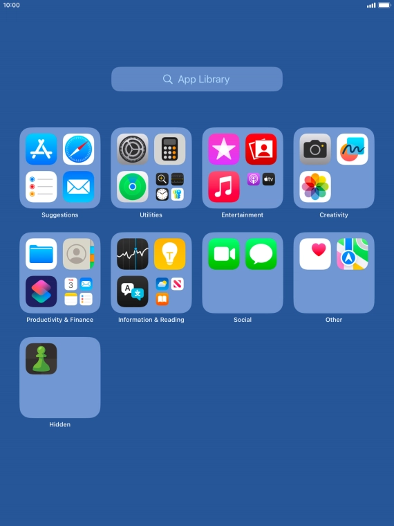 Press and hold the required app.