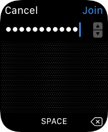 Key in the password for the Wi-Fi network and press Join.