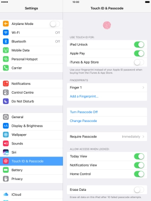 Press the indicator next to 