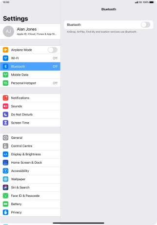 Press the indicator next to 