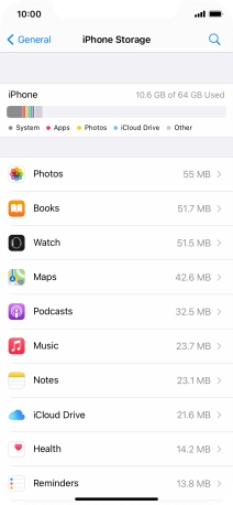 Press the required app.