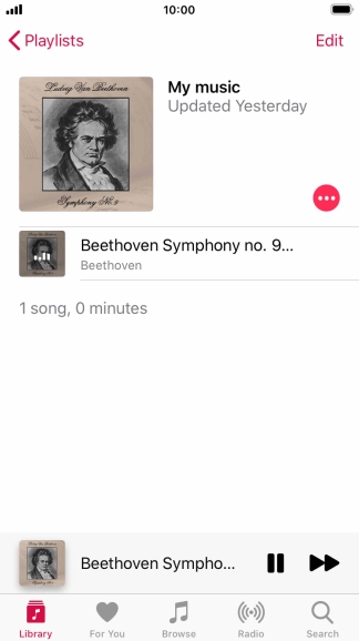 Press the song title.