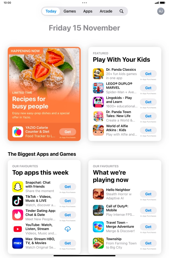 Press the search icon.