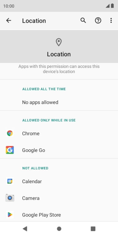 Press the required app.