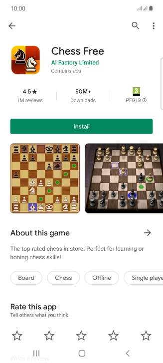 Press Install and follow the instructions on the screen to install the app.
