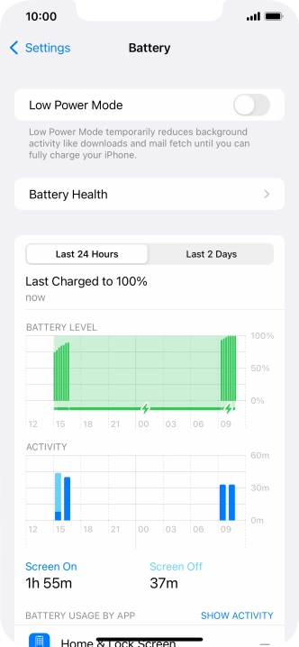 Press Battery Health.